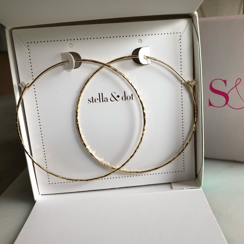 Stella & Dot Essential Hammered Hoops